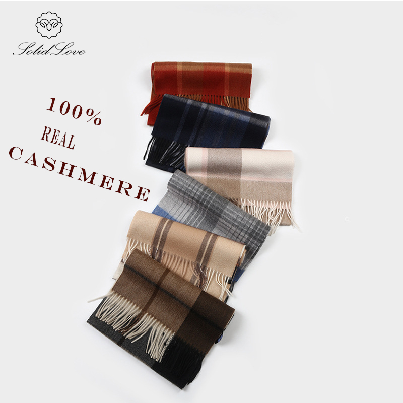 100% Cashmere Scarf   Plaid  W - Wool Scarf Men のレビューと価格