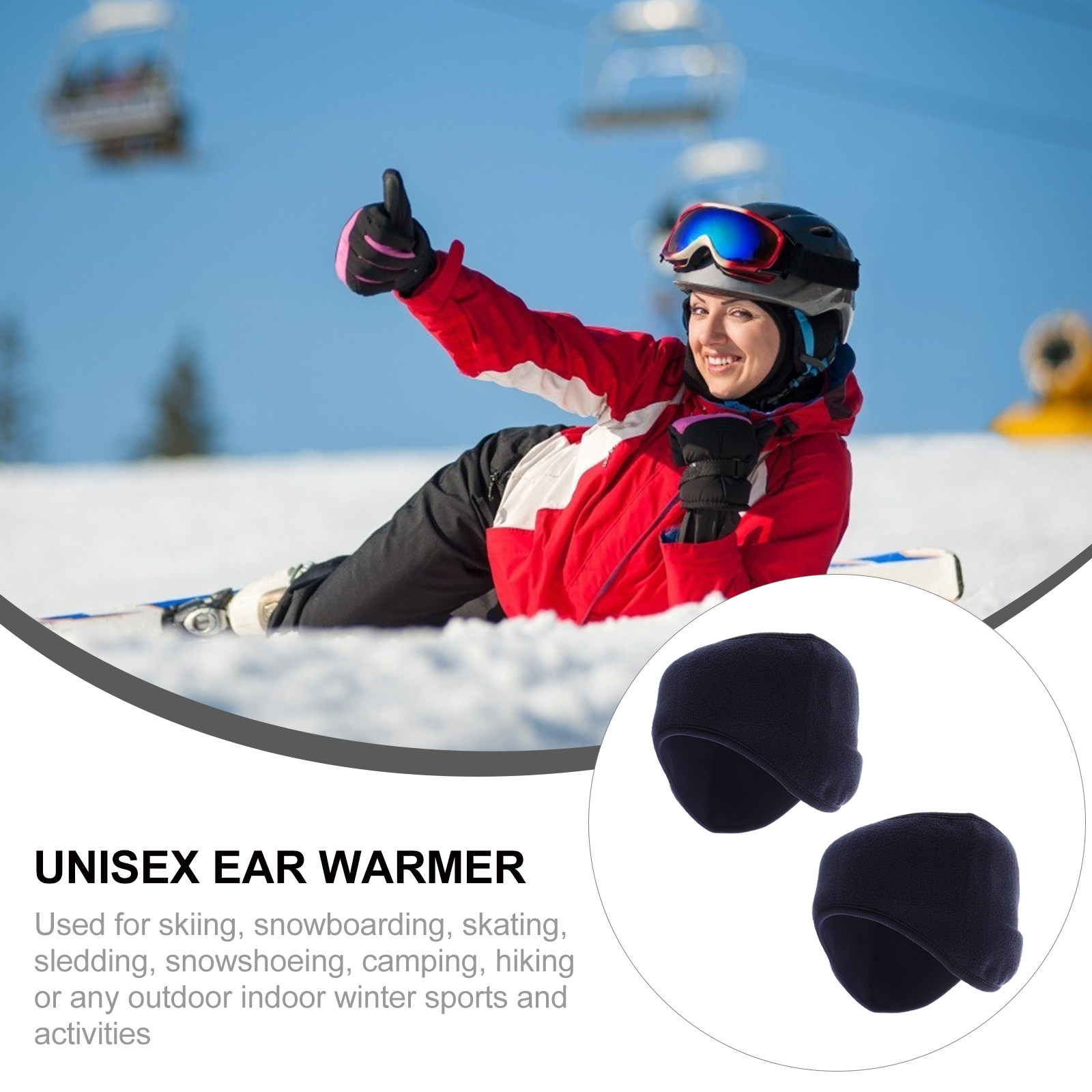 2Pcs Windproof Warm Headband P - Fleece Ear Warmer Band のレビューと価格