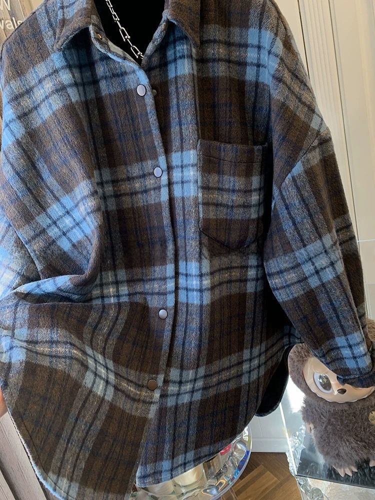 plus Size Women's Plaid Flanne - Flannel Shirt Lined のレビューと価格
