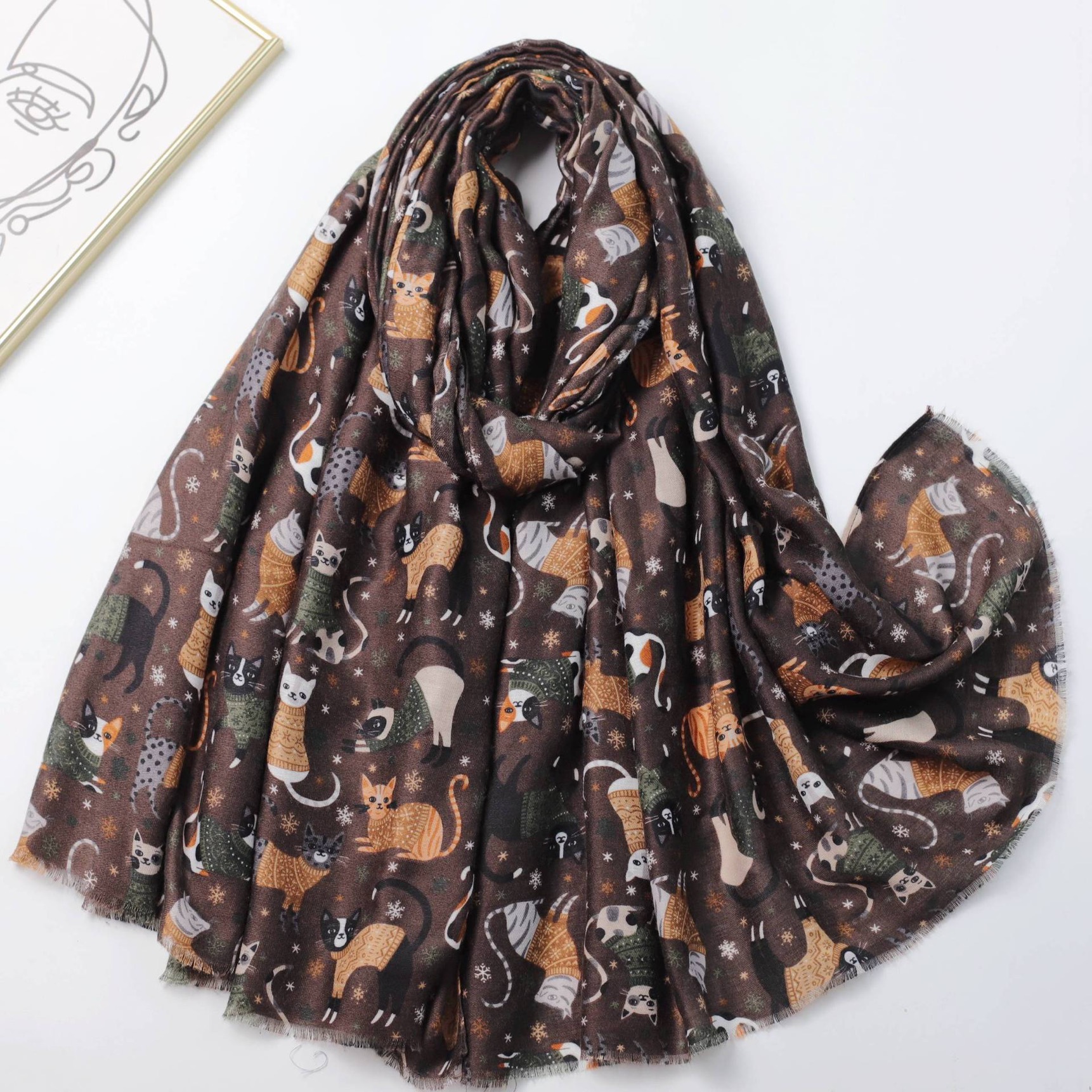 Women's Lovely Cartoon Playful - Shawl Wrap Winter のレビューと価格