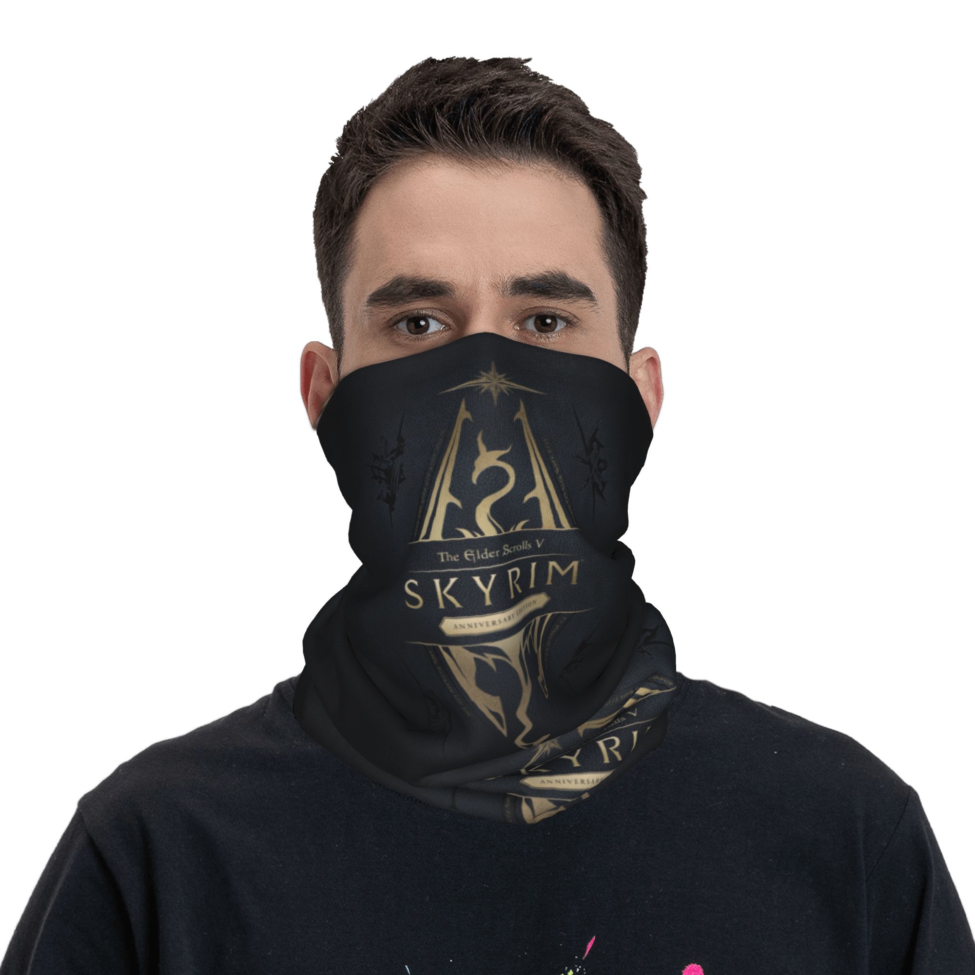 Custom Skyrim Logo Bandana Win - Neck Gaiter Fleece のレビューと価格