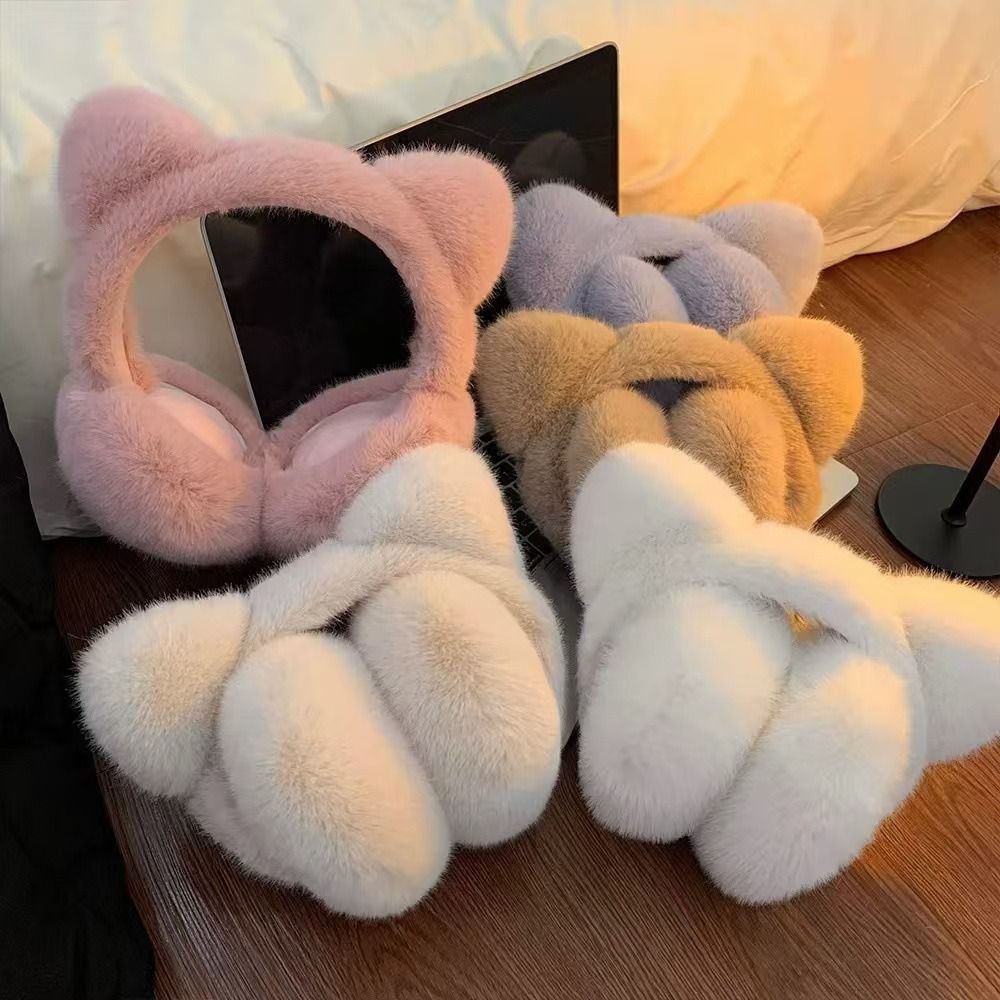 Cute Cat Earmuffs Winter Warm  - Earmuffs Foldable のレビューと価格