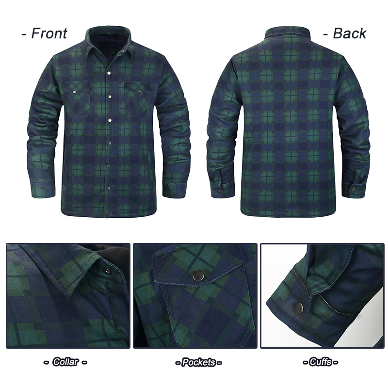 Winter Plaid Shirts For Mens T - Flannel Shirt Lined のレビューと価格