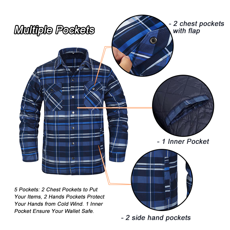 Winter Plaid Shirts For Mens T - Flannel Shirt Lined のレビューと価格