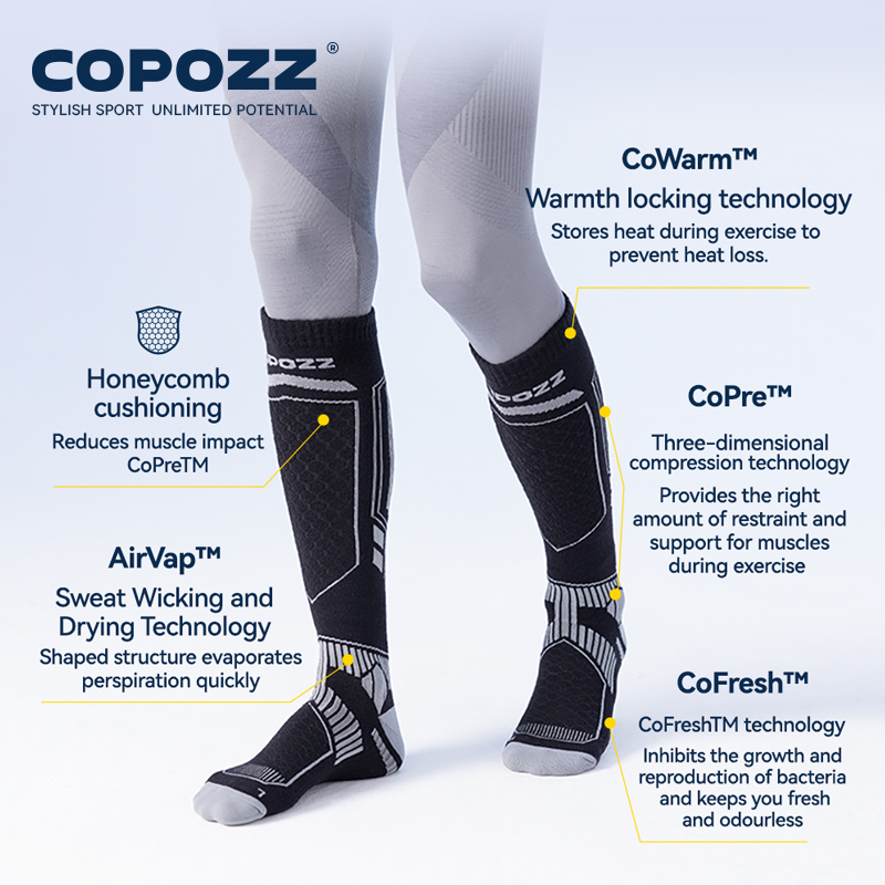 COPOZZ New Winter Ski Socks Me - Thermal Sock Wool のレビューと価格