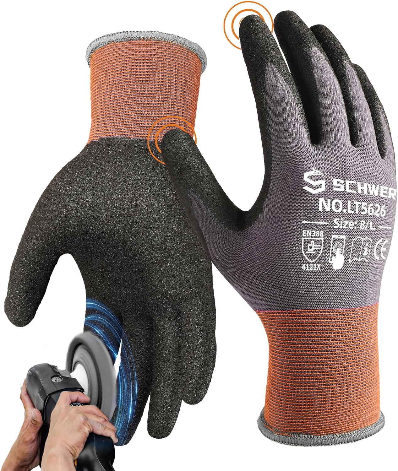 6 Pairs Heavy Duty Work Gloves - Touch Screen Gloves のレビューと価格