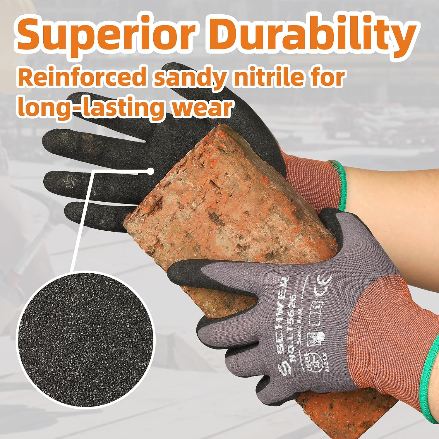 6 Pairs Heavy Duty Work Gloves - Touch Screen Gloves のレビューと価格