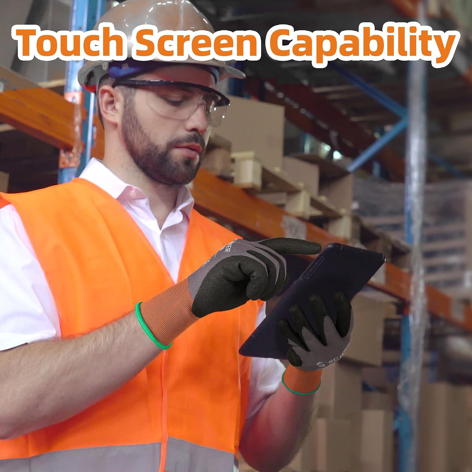 6 Pairs Heavy Duty Work Gloves - Touch Screen Gloves のレビューと価格