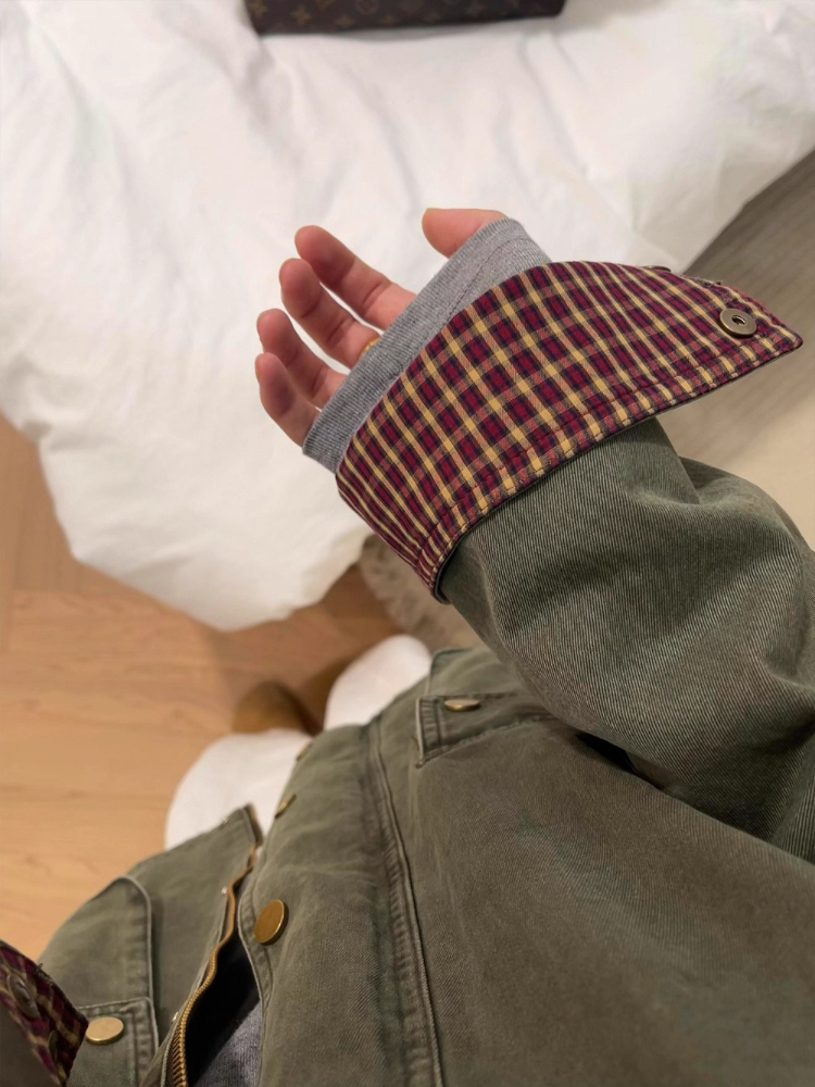 Vintage Army Green Denim Jacke - Down Jacket Packable のレビューと価格