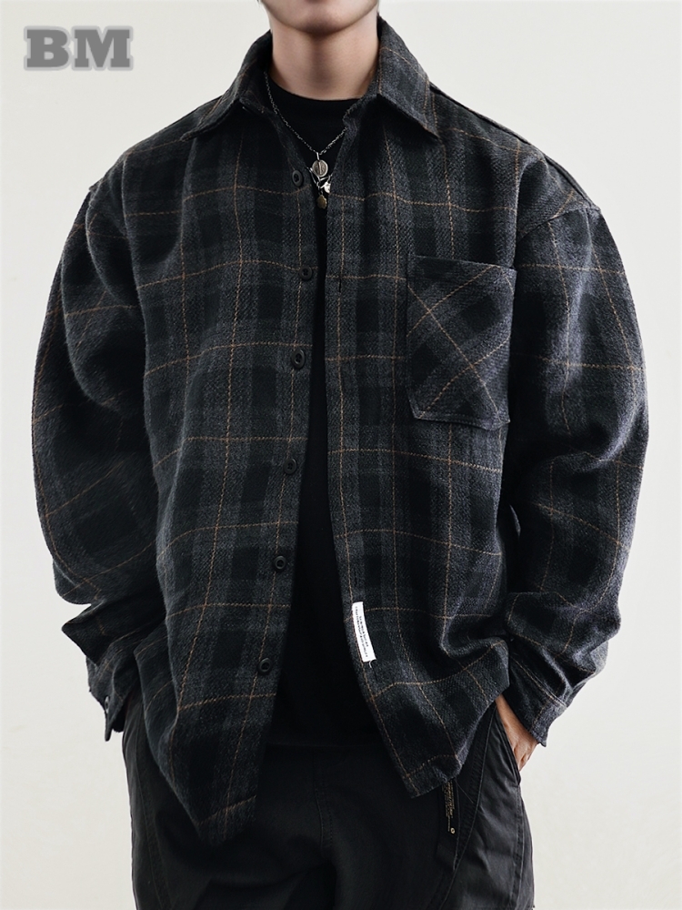 Mens Flannel Shirts American V - Flannel Shirt Lined のレビューと価格