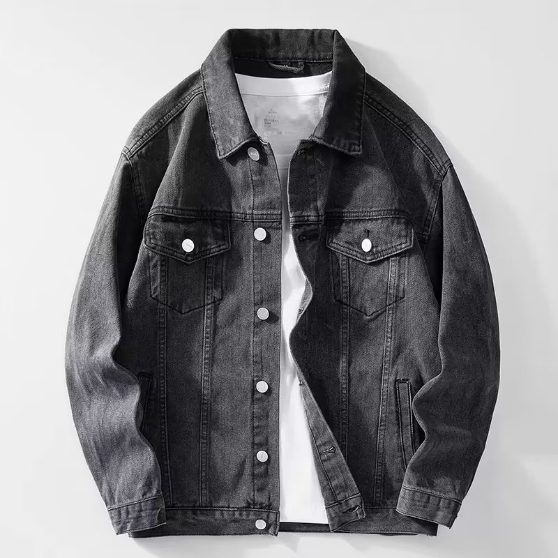 Denim Jacket Men  Single Breas - Down Jacket Packable のレビューと価格
