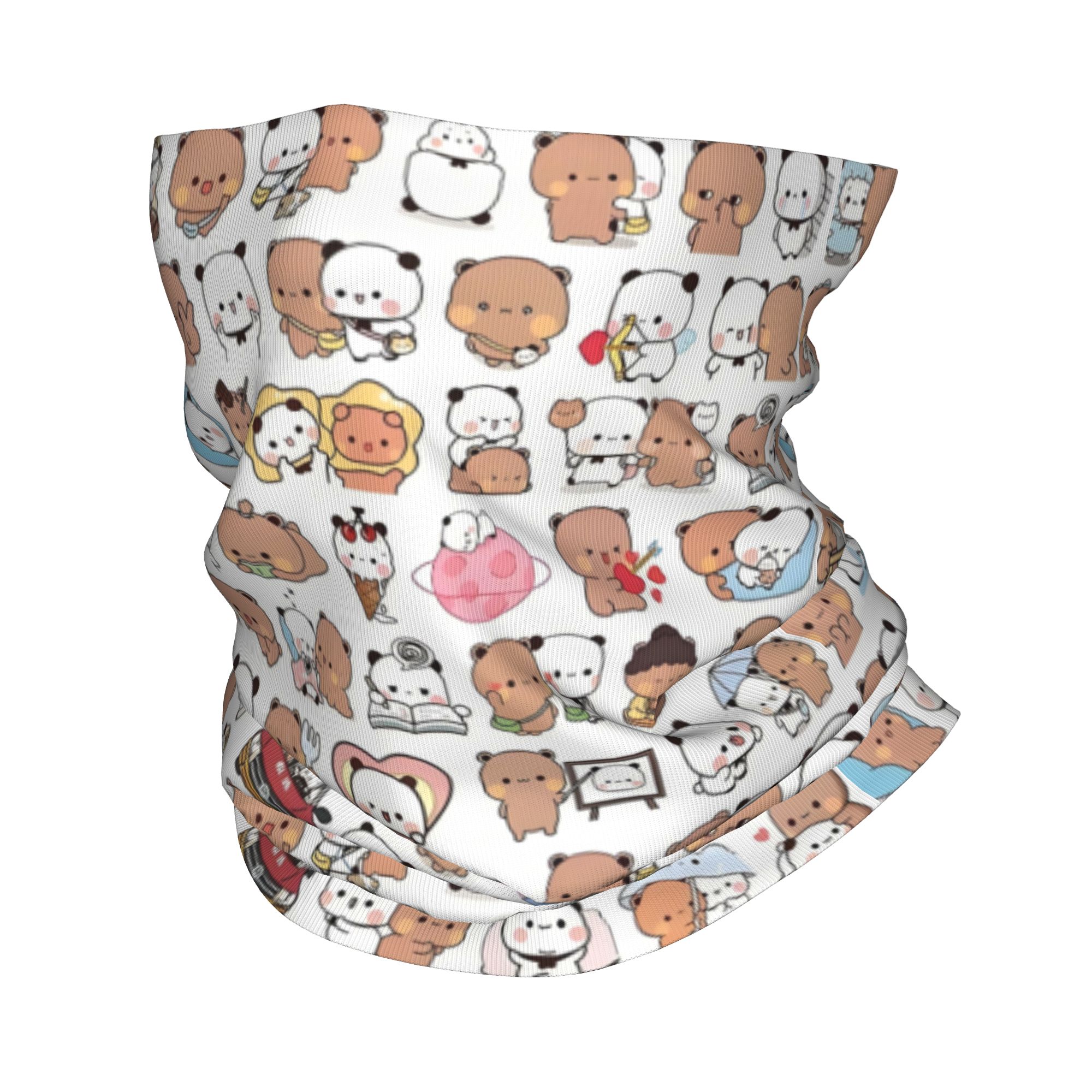 Custom Bear Cartoon Peach And  - Neck Gaiter Fleece のレビューと価格