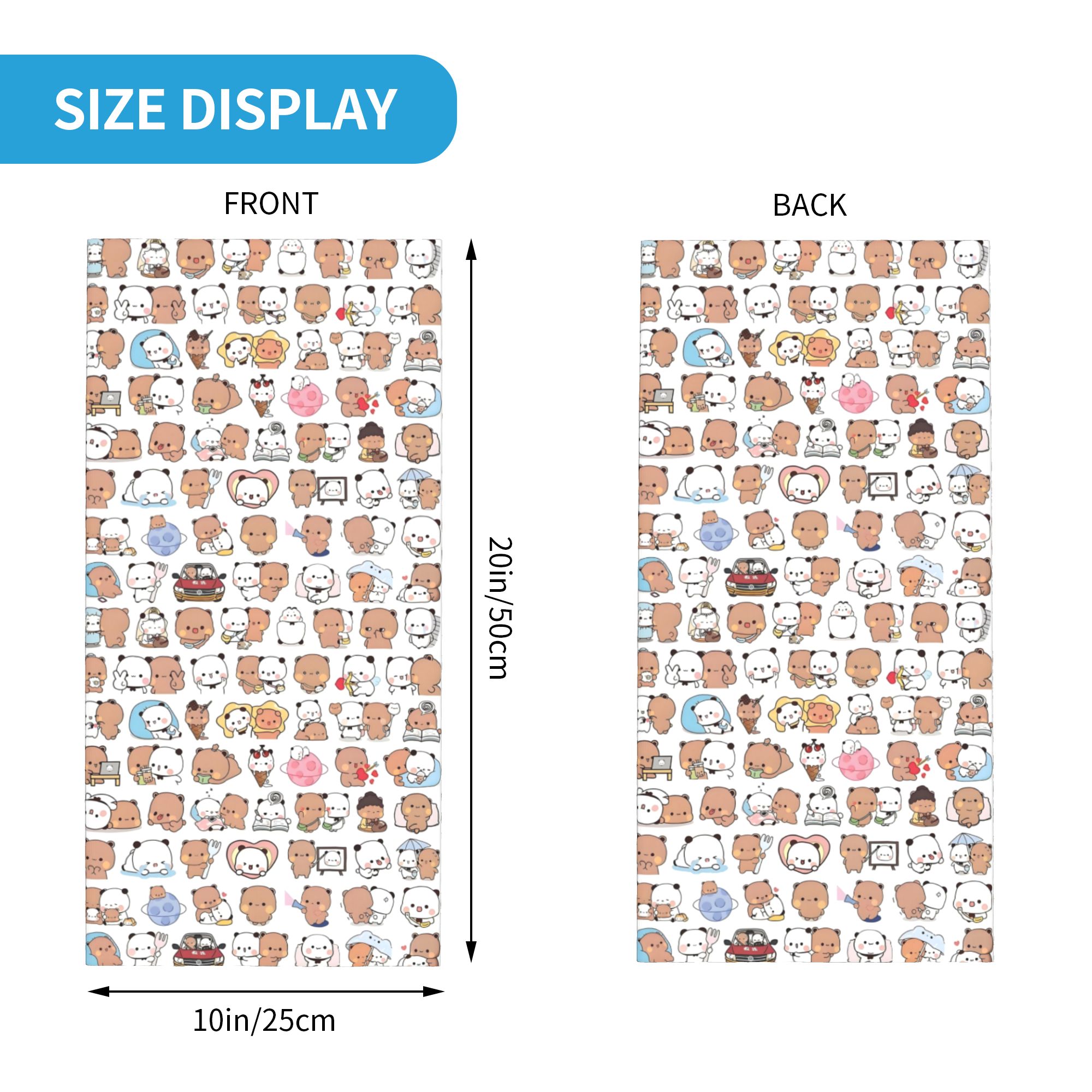 Custom Bear Cartoon Peach And  - Neck Gaiter Fleece のレビューと価格
