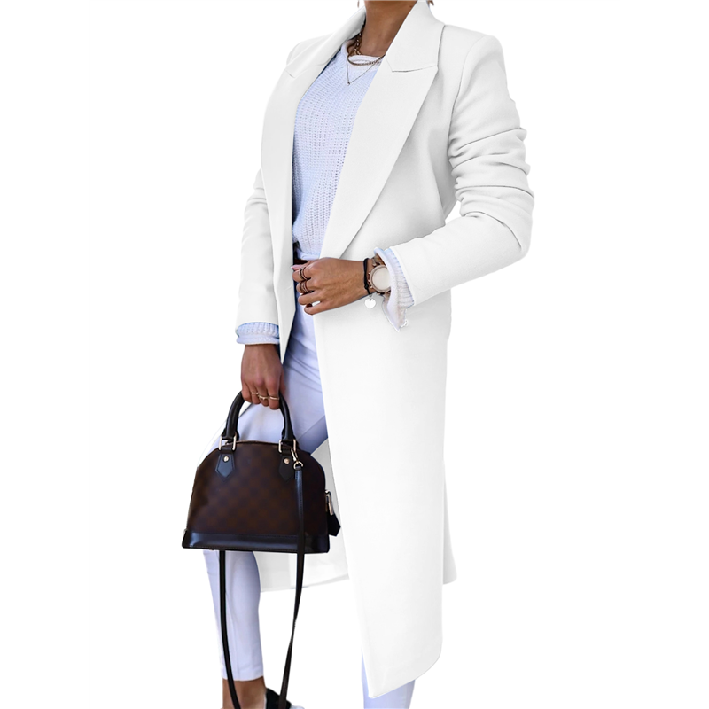 CYCLI-Women Long Wool Coats Fo - Wool Coat Peacoat のレビューと価格