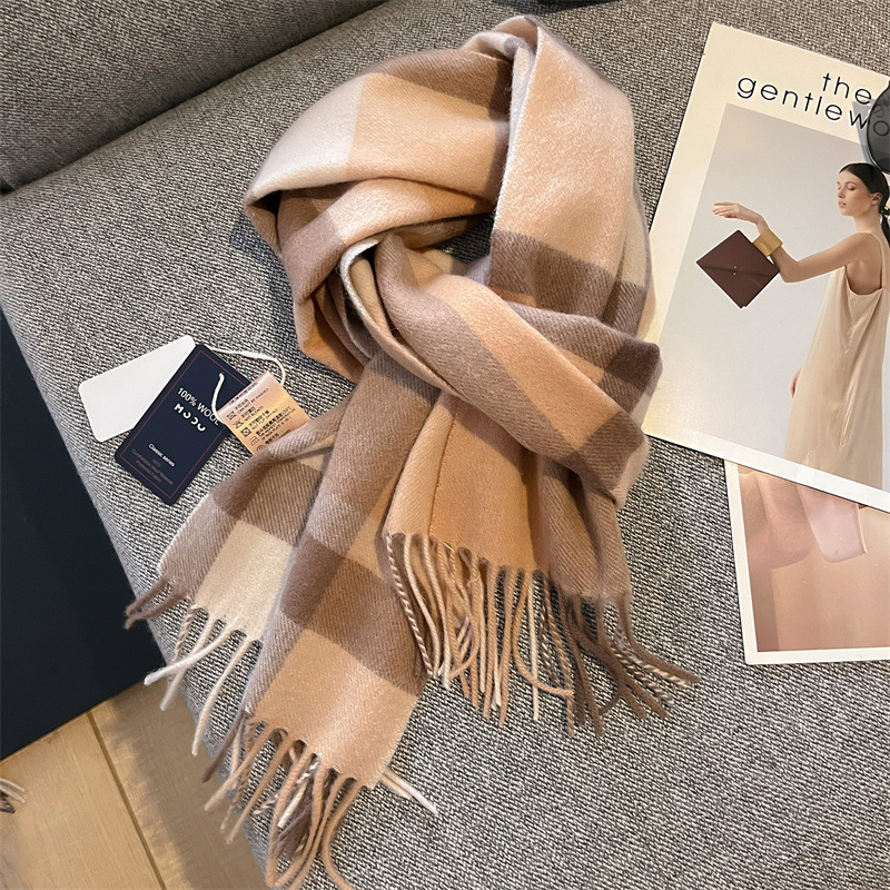 Winter 100% Merino Wool Scarf  - Wool Scarf Men のレビューと価格