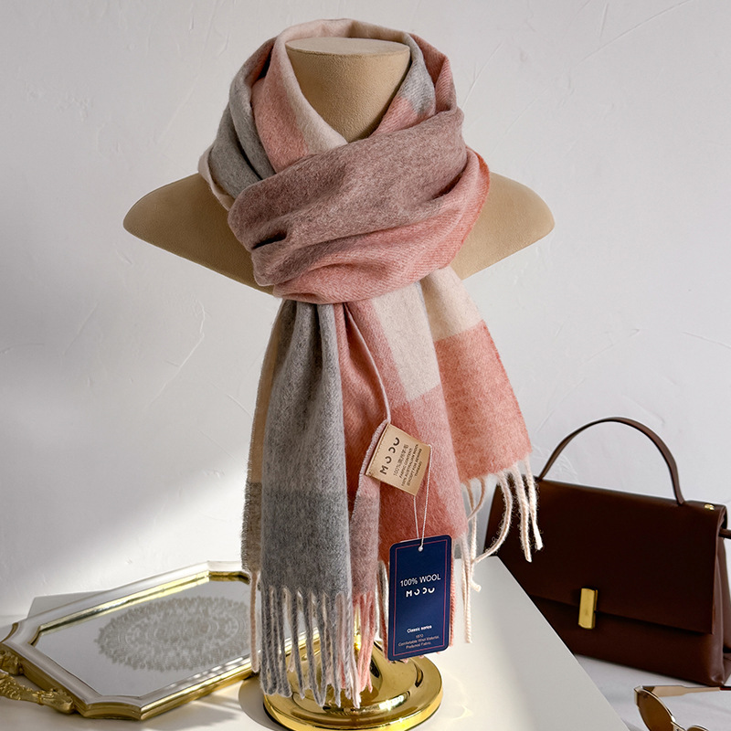 Winter 100% Merino Wool Scarf  - Wool Scarf Men のレビューと価格