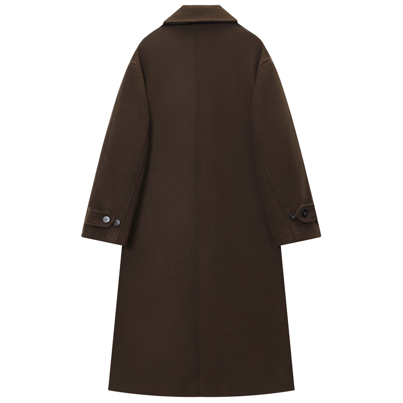 HXAO Women's Coat Brown Tweed  - Wool Coat Peacoat のレビューと価格