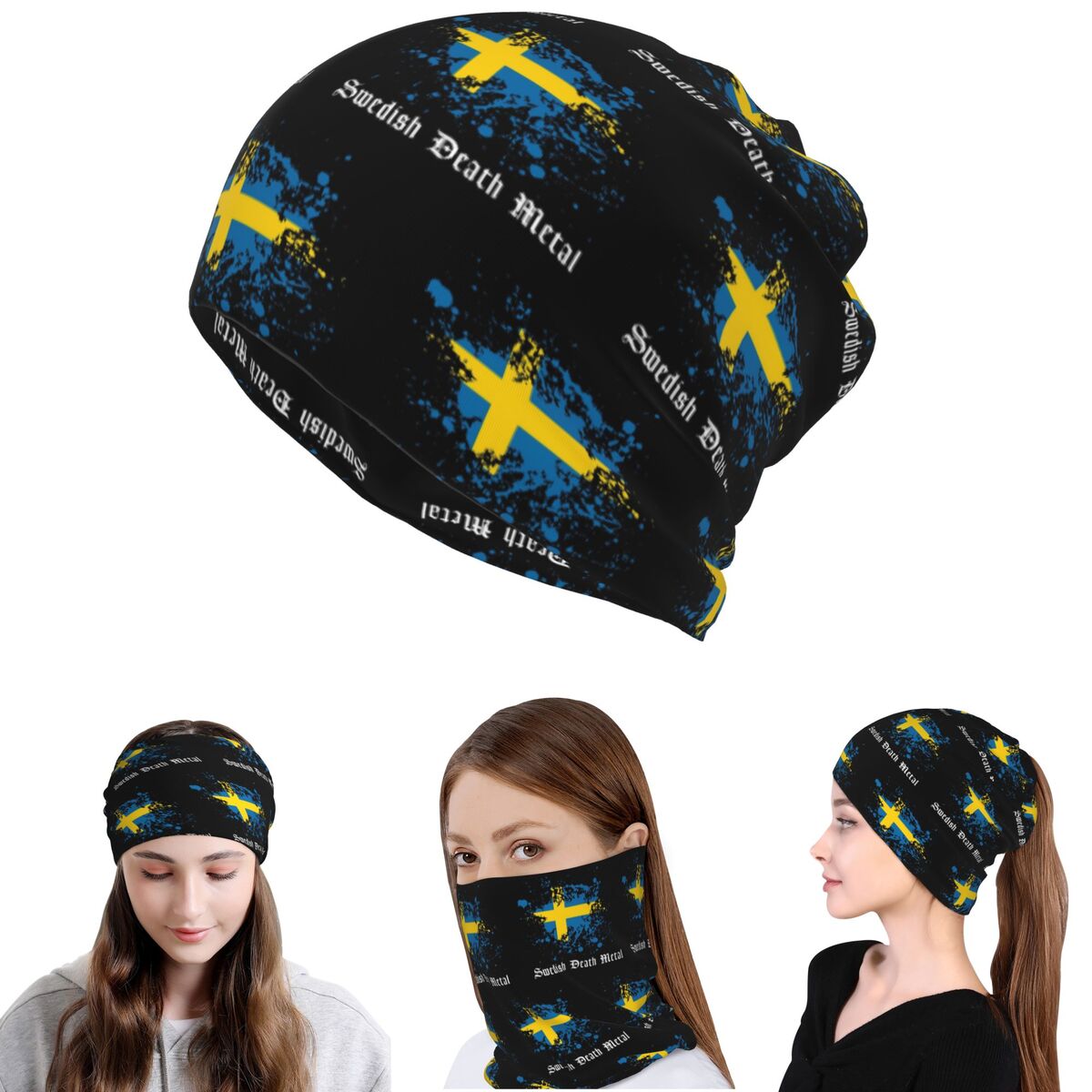 Swedish Death Metal Band Black - Knit Beanie Hat Warm のレビューと価格