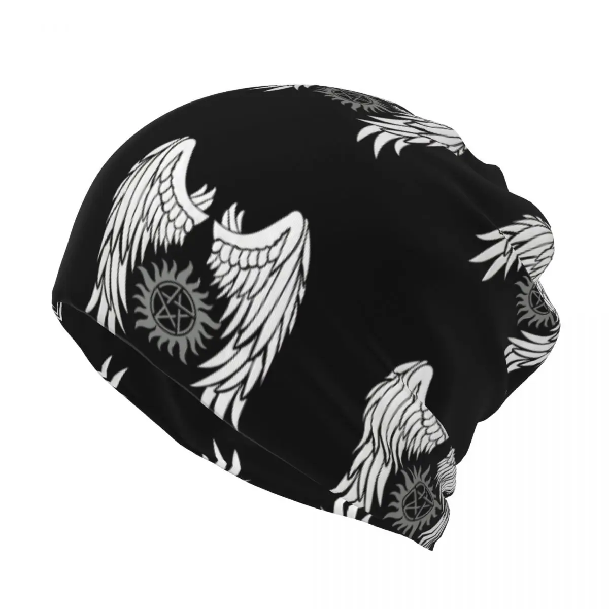 Supernatural Wings And Logo Ba - Knit Beanie Hat Warm のレビューと価格