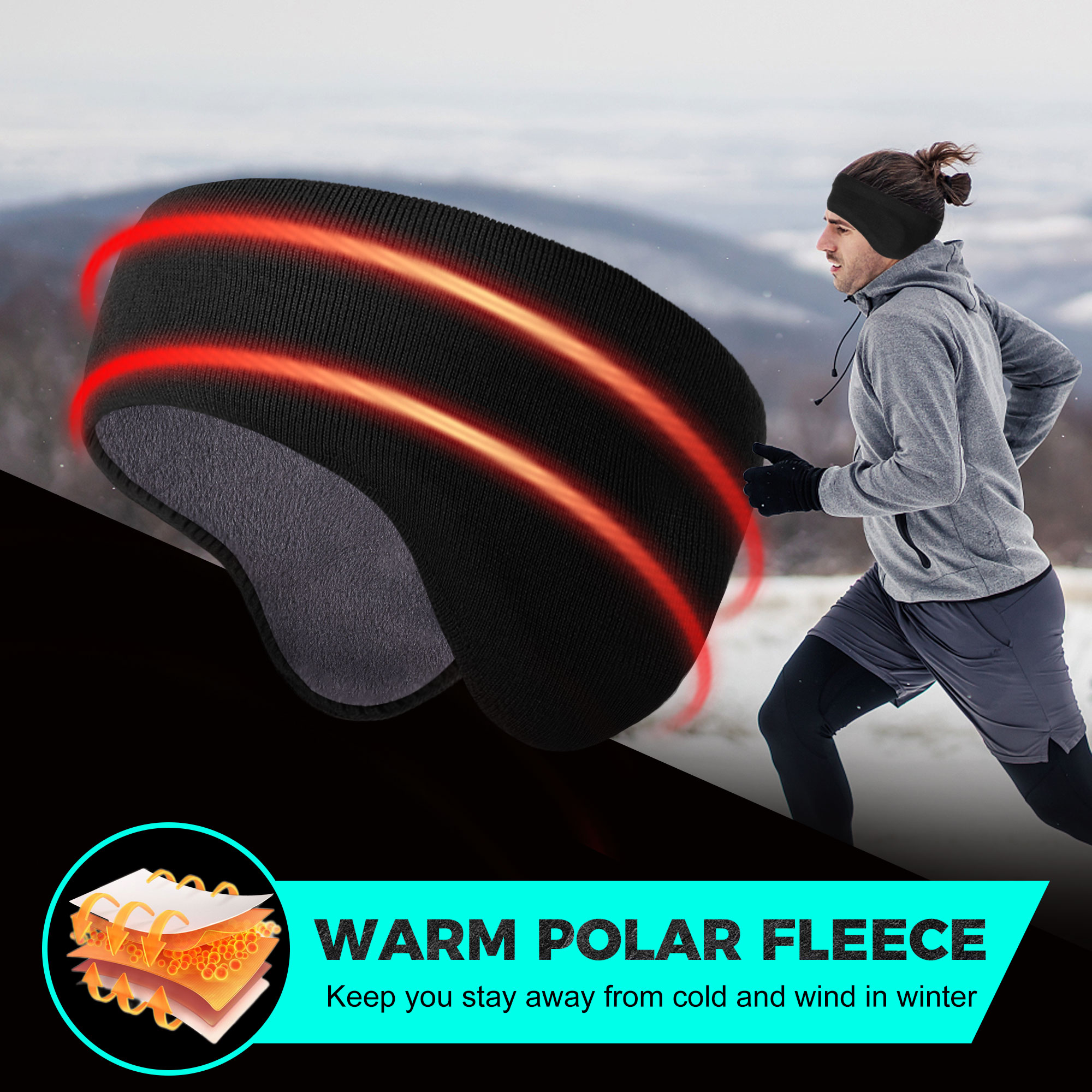 Winter Fleece Bandana Double-l - Winter Headband Fleece のレビューと価格
