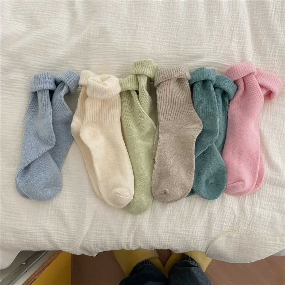 Solid Color Women Winter Thick - Thermal Sock Wool のレビューと価格