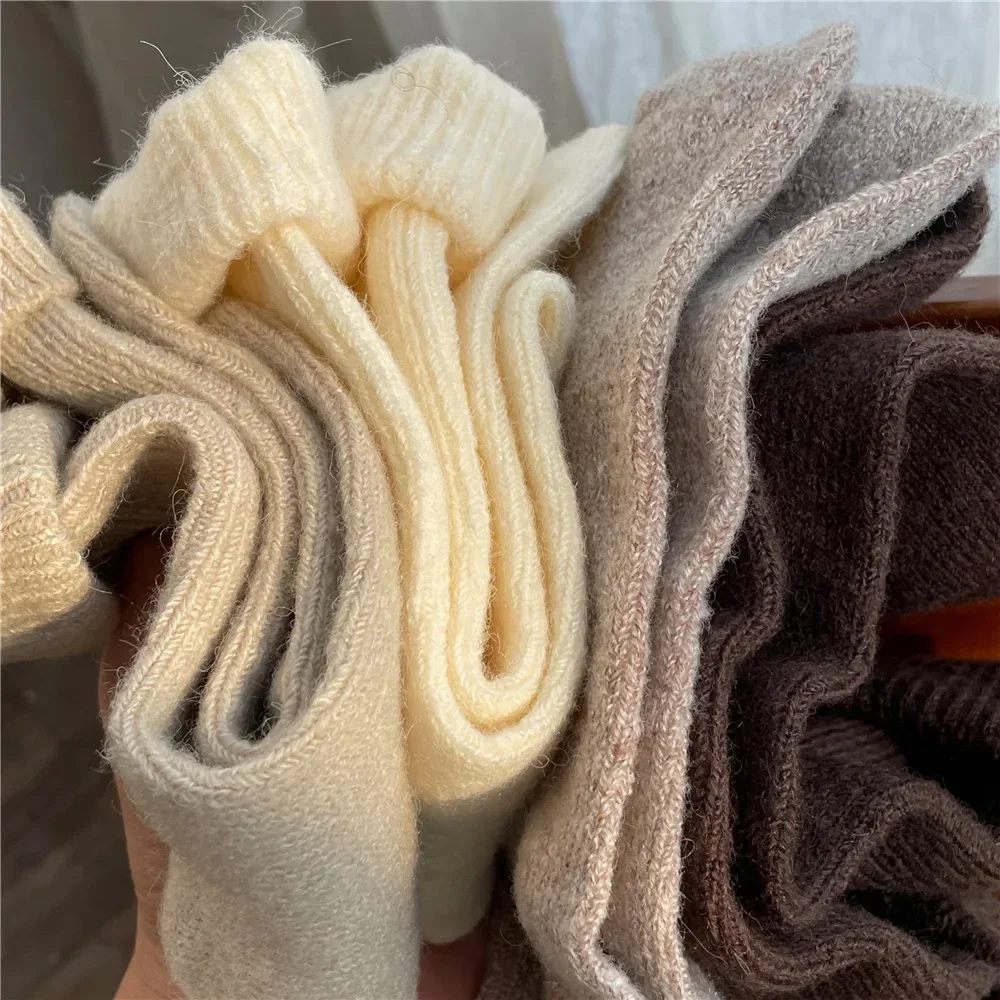 Solid Color Women Winter Thick - Thermal Sock Wool のレビューと価格