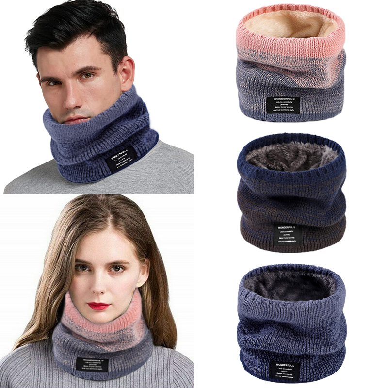 Winter Women Men's Knitted Gra - Wool Scarf Men のレビューと価格