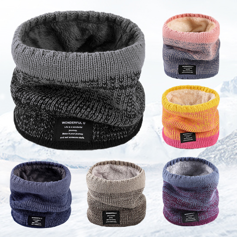 Winter Women Men's Knitted Gra - Wool Scarf Men のレビューと価格