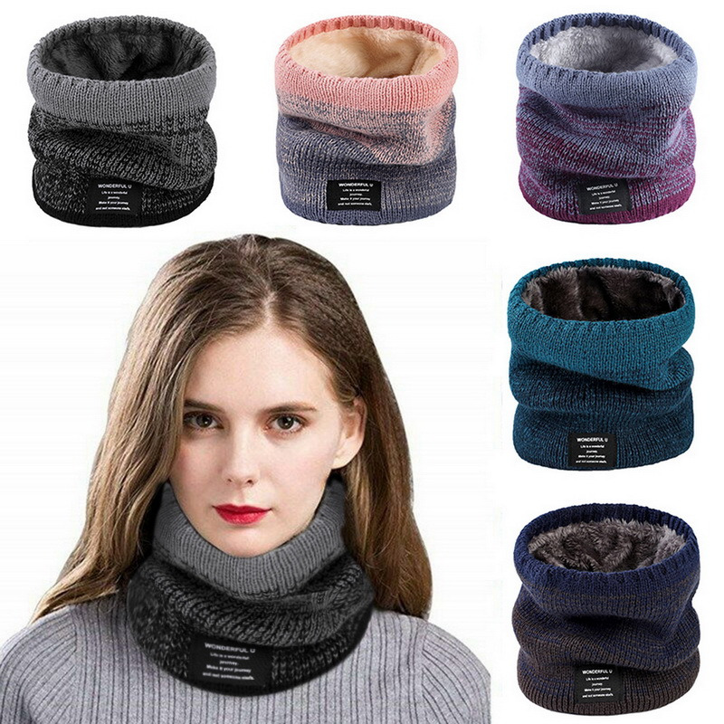Winter Women Men's Knitted Gra - Wool Scarf Men のレビューと価格