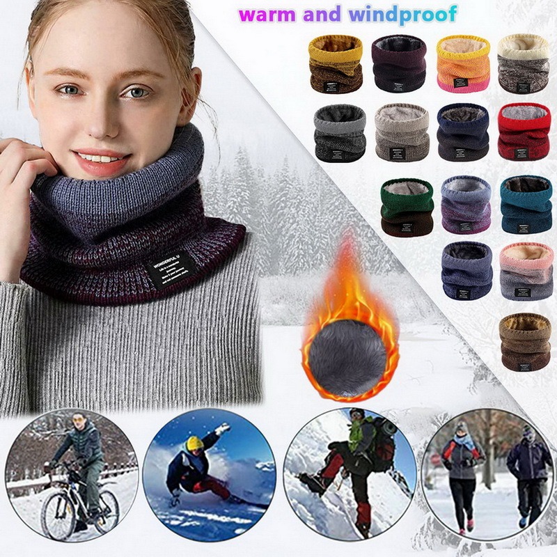 Winter Women Men's Knitted Gra - Wool Scarf Men のレビューと価格