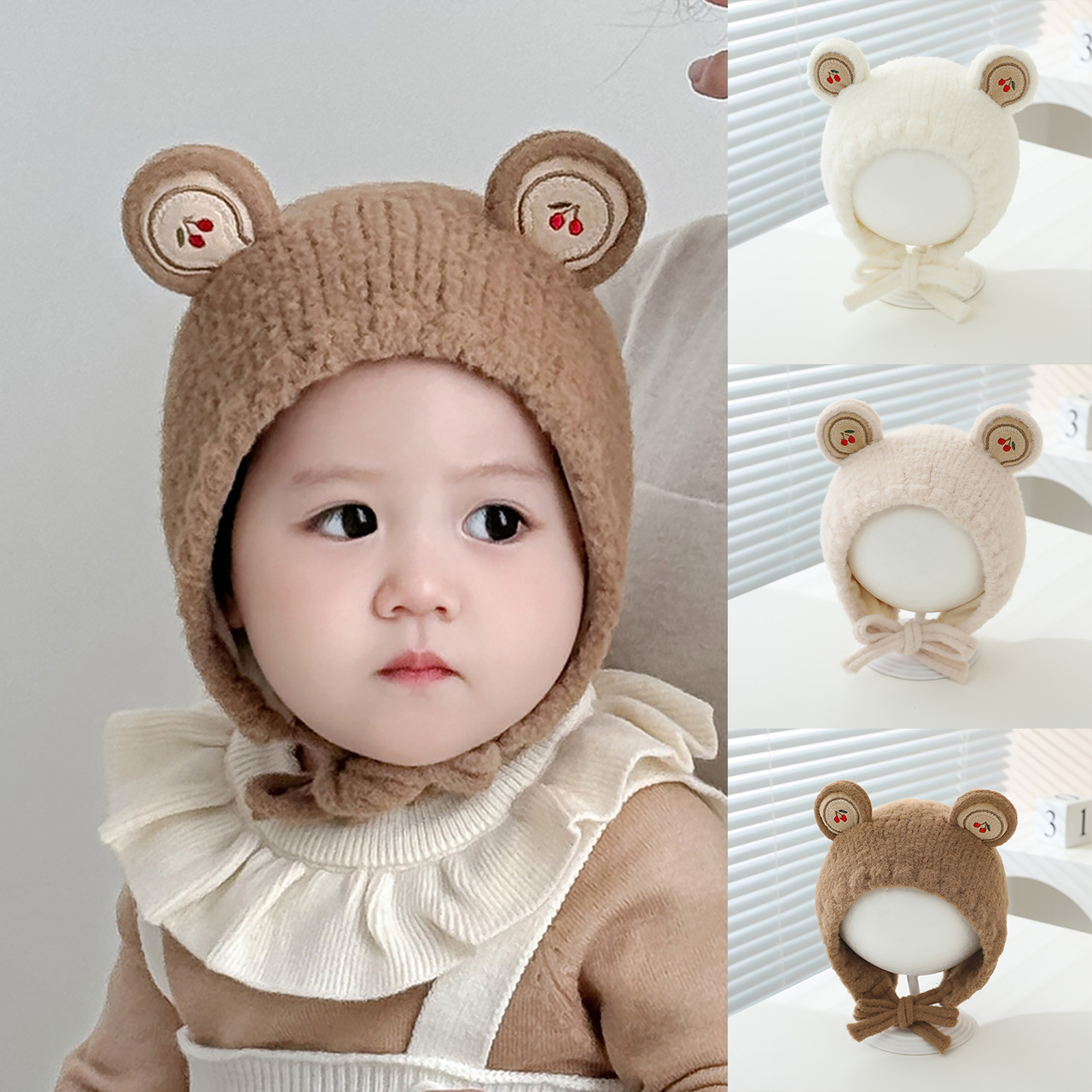 Autumn Winter Baby Knitted Hat - Knit Beanie Hat Warm のレビューと価格