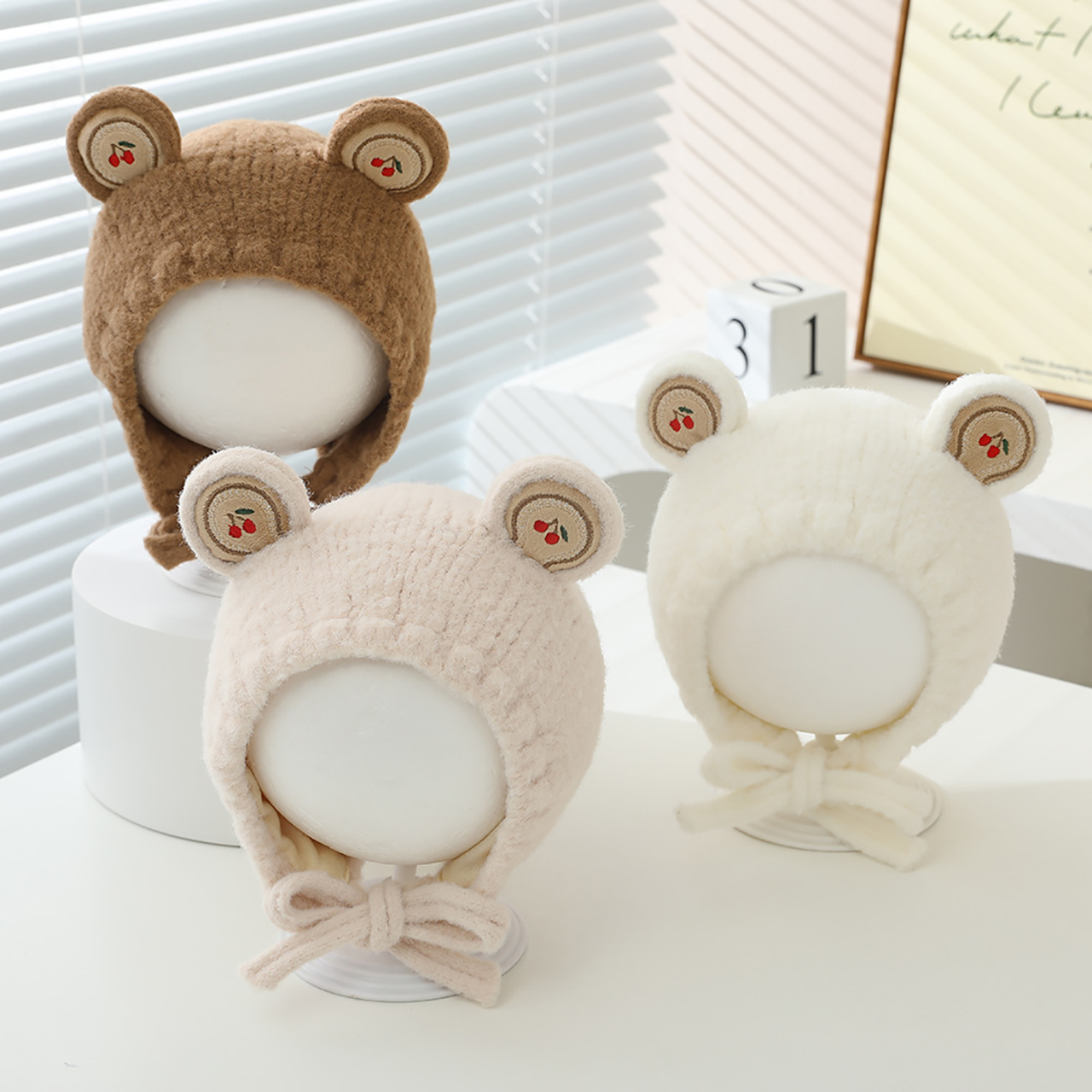 Autumn Winter Baby Knitted Hat - Knit Beanie Hat Warm のレビューと価格