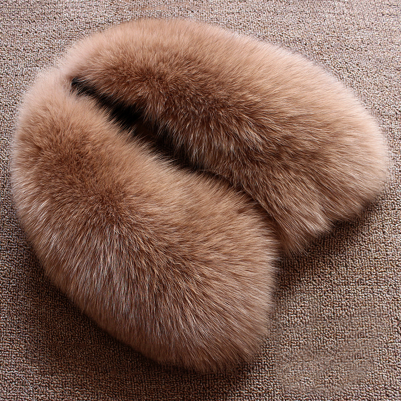 Real wool collar whole fur fox - Wool Scarf Men のレビューと価格