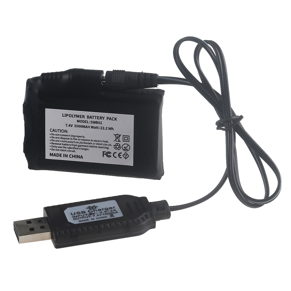 7.4V Li-Polymer 3000mah Batter - Heated Vest Battery のレビューと価格