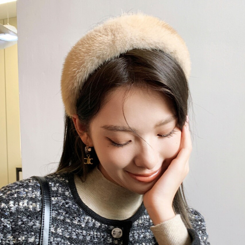 Real Mink Fur Headband Natural - Winter Headband Fleece のレビューと価格