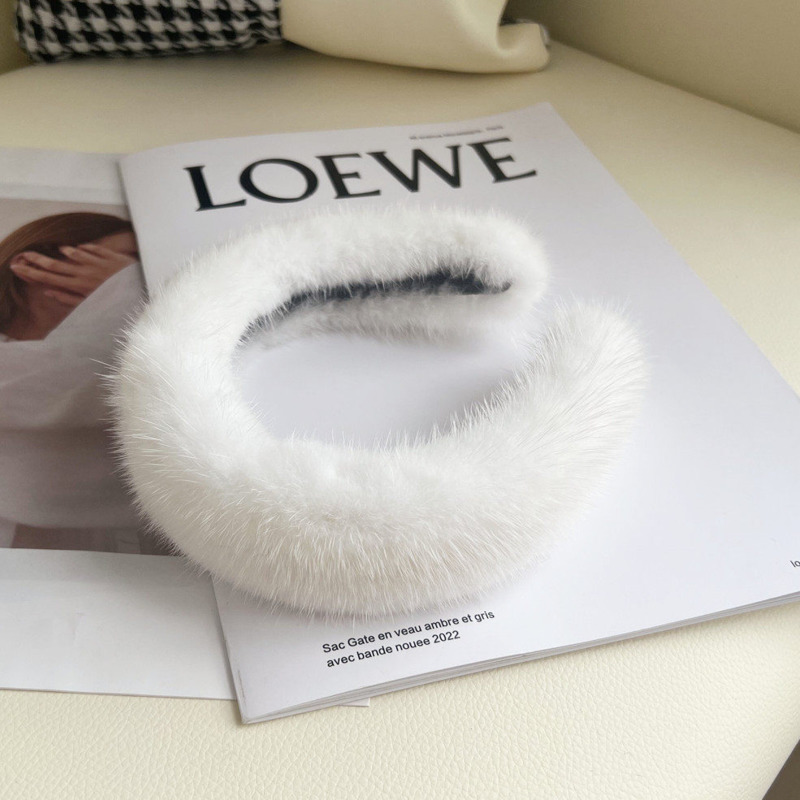 Real Mink Fur Headband Natural - Winter Headband Fleece のレビューと価格