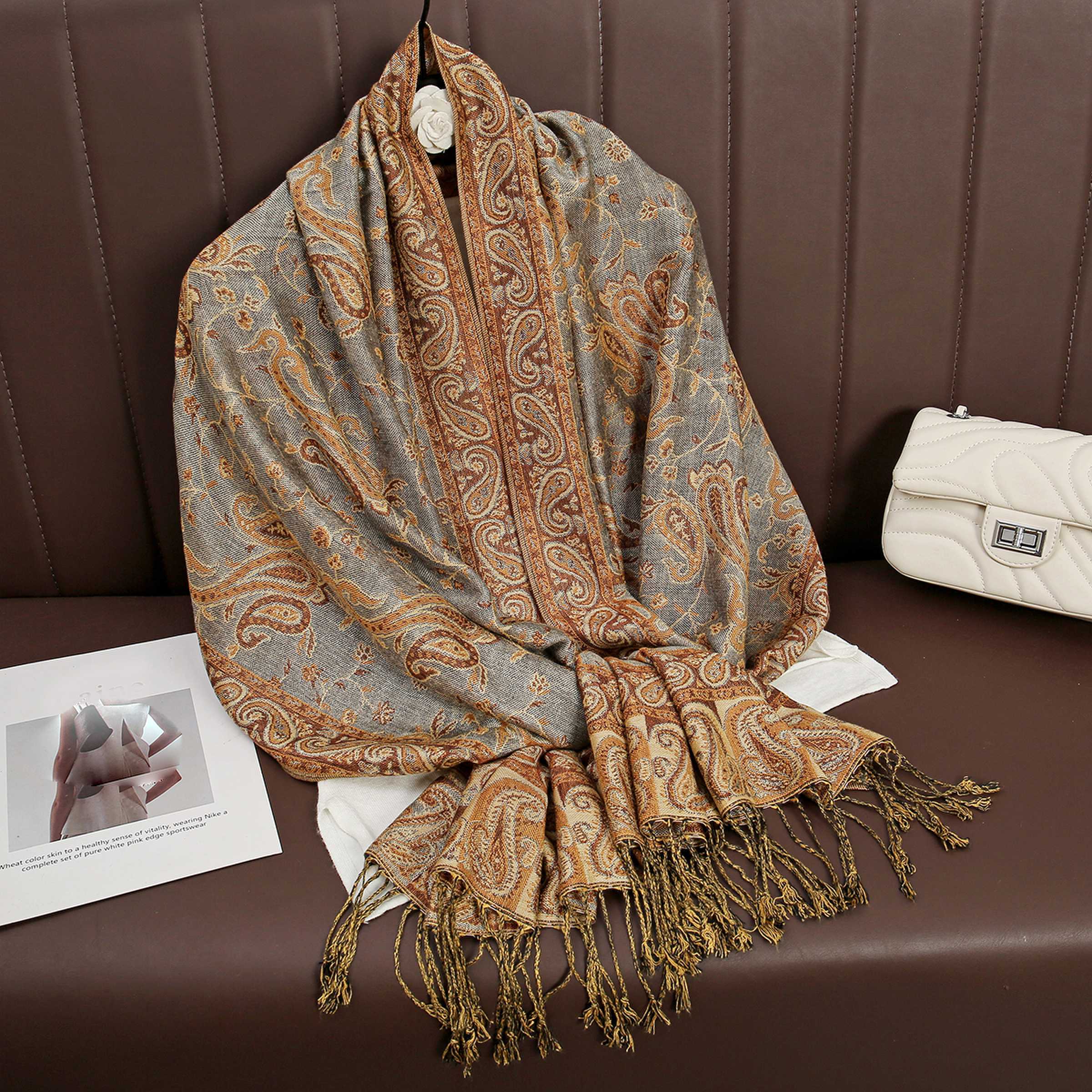 Luxury Brand Autumn Cashmere P - Cashmere Pashmina Wrap のレビューと価格