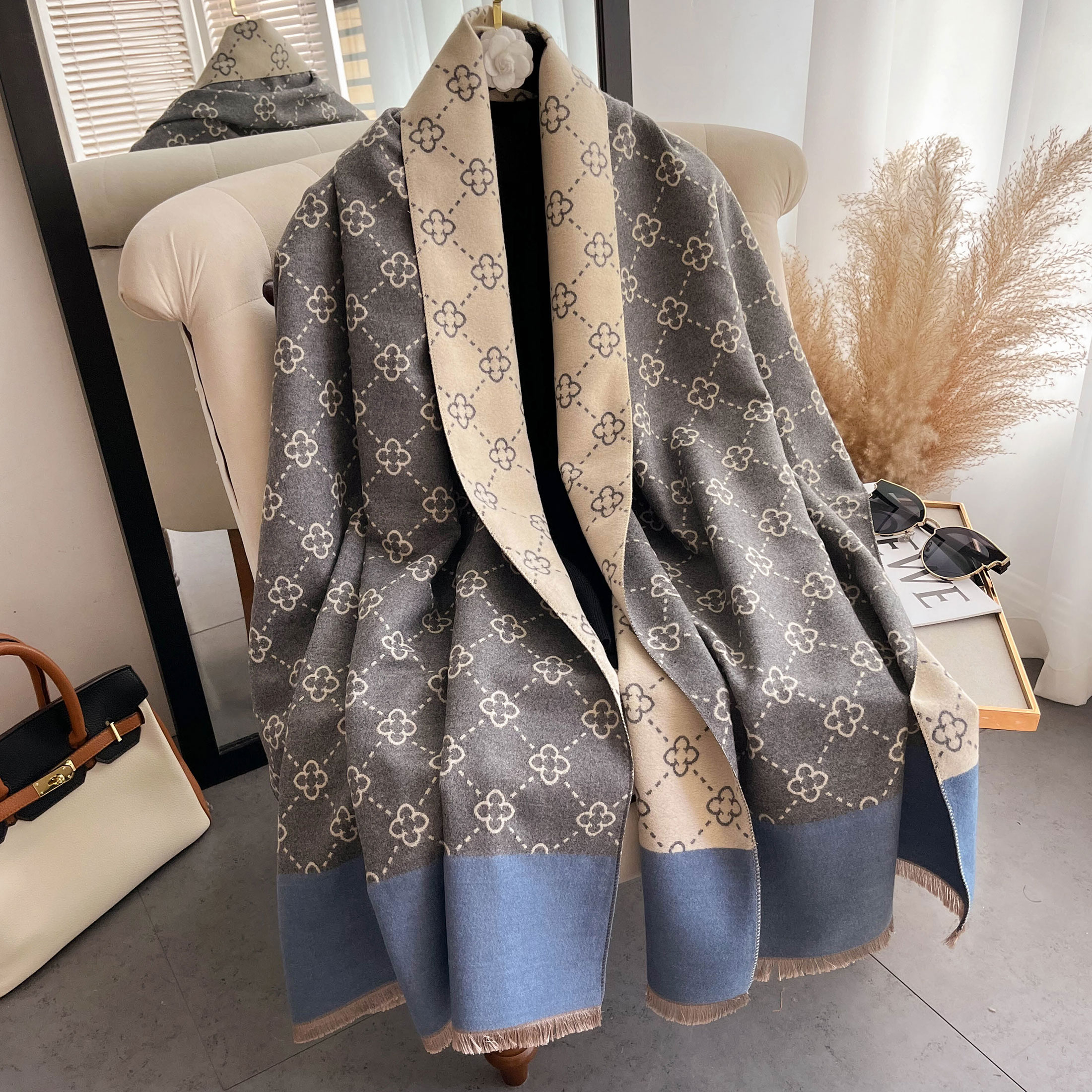 NEW Luxury Winter Thick Warm S - Wool Scarf Men のレビューと価格