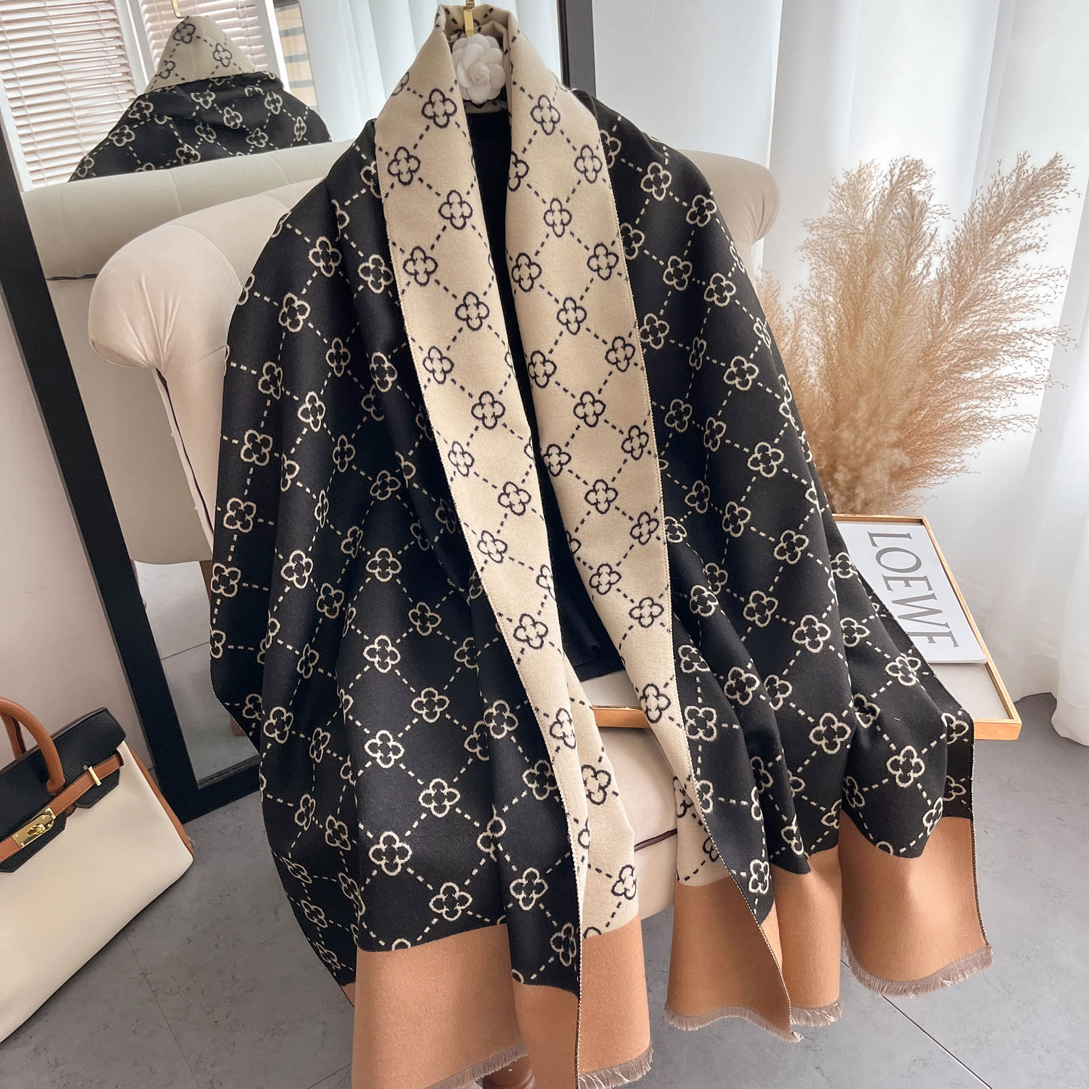NEW Luxury Winter Thick Warm S - Wool Scarf Men のレビューと価格