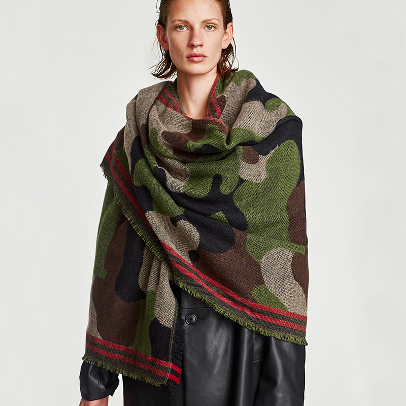 Camouflage Leopard Print Echar - Cashmere Pashmina Wrap のレビューと価格