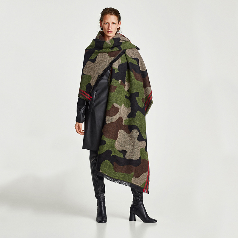 Camouflage Leopard Print Echar - Cashmere Pashmina Wrap のレビューと価格