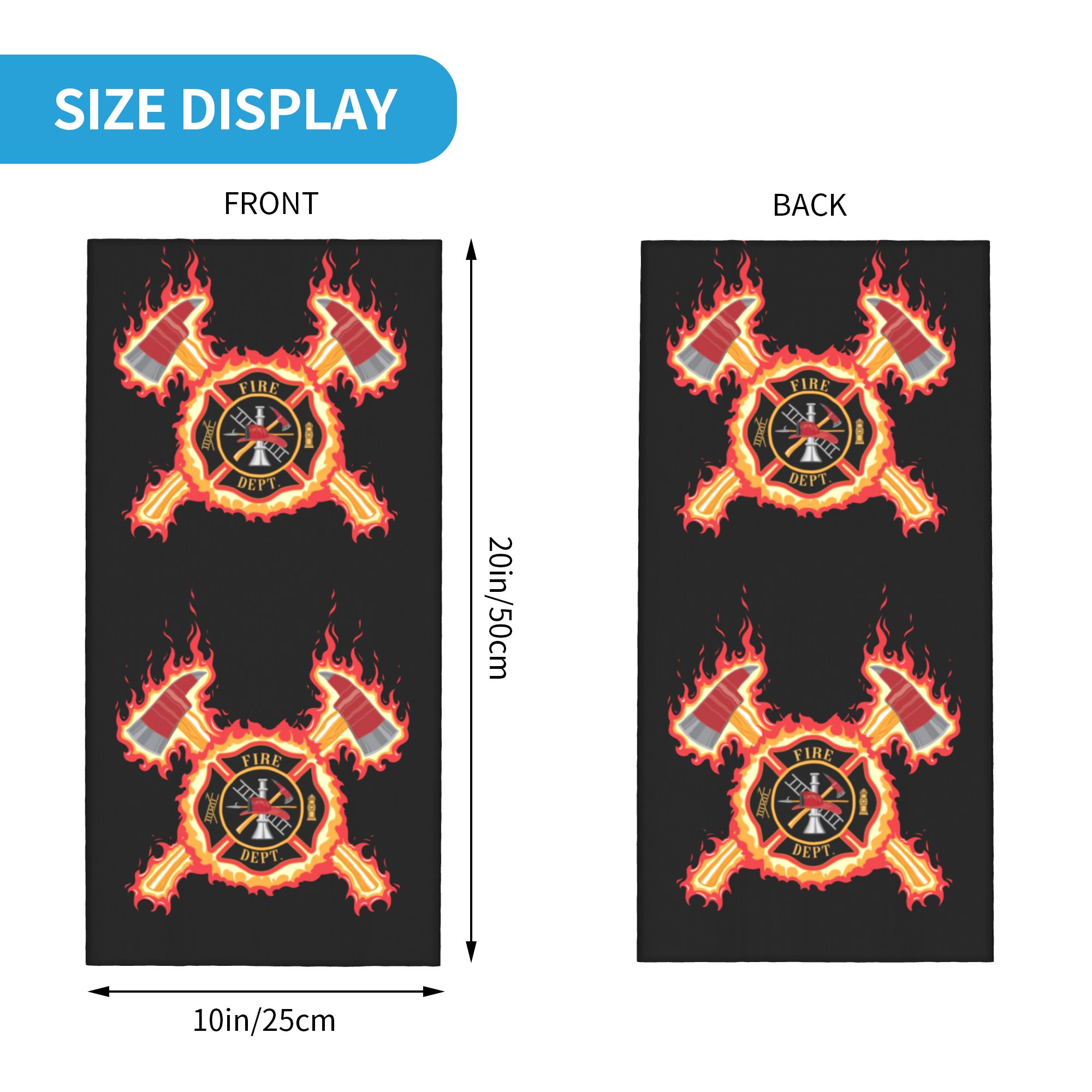 Custom Firefighter Cross Banda - Neck Gaiter Fleece のレビューと価格