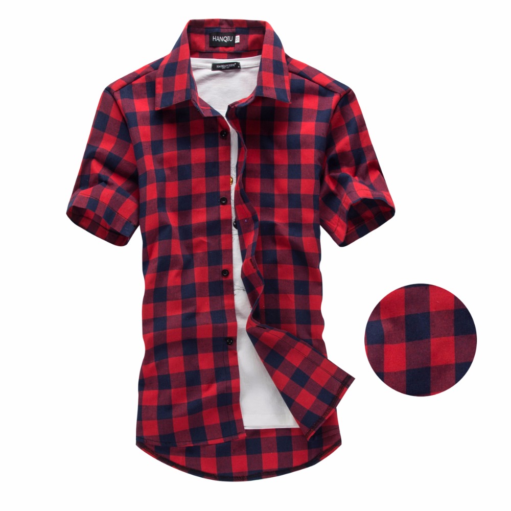 Red And Black Plaid Shirt Men  - Flannel Shirt Lined のレビューと価格