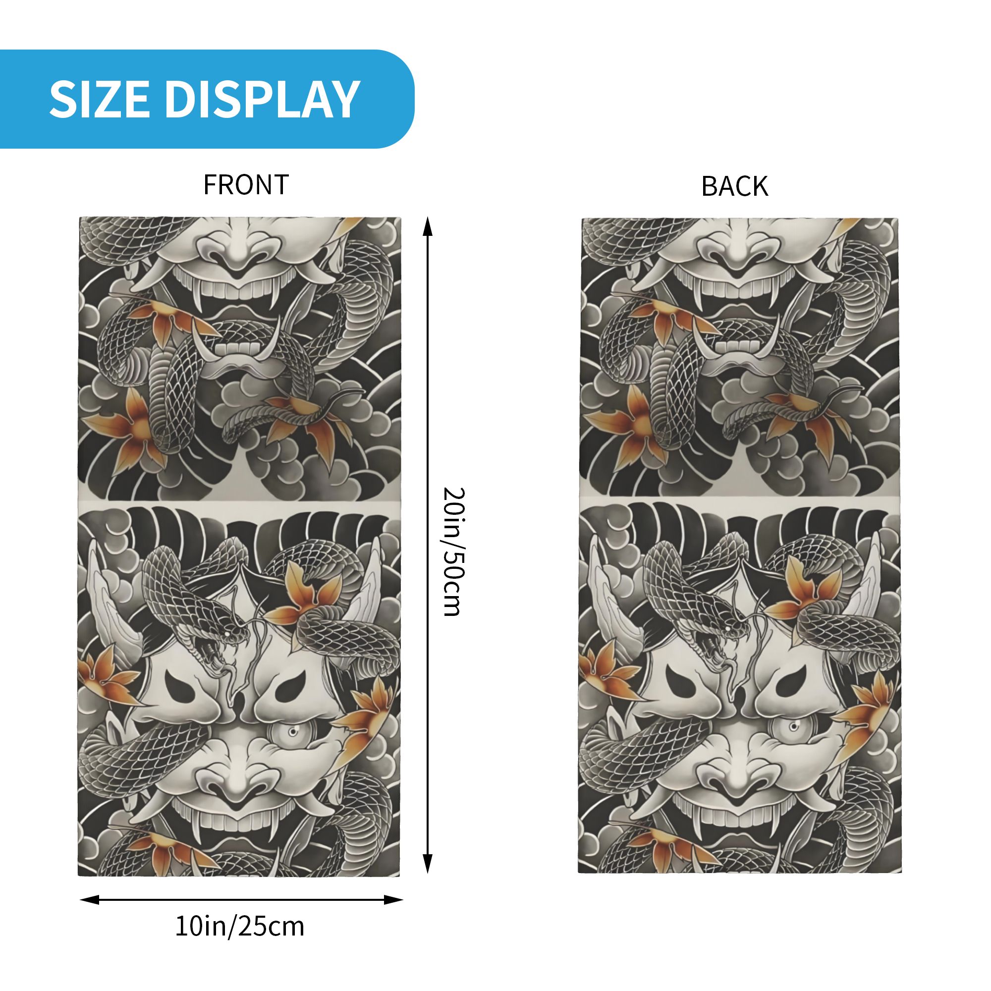 Custom Samurai Oni Demon Banda - Neck Gaiter Fleece のレビューと価格