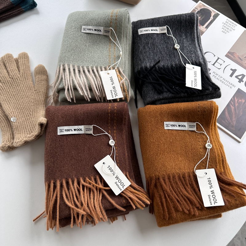 Elegant Good Quality 100% Wool - Wool Scarf Men のレビューと価格