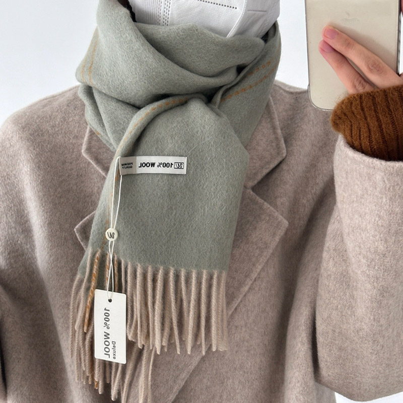 Elegant Good Quality 100% Wool - Wool Scarf Men のレビューと価格