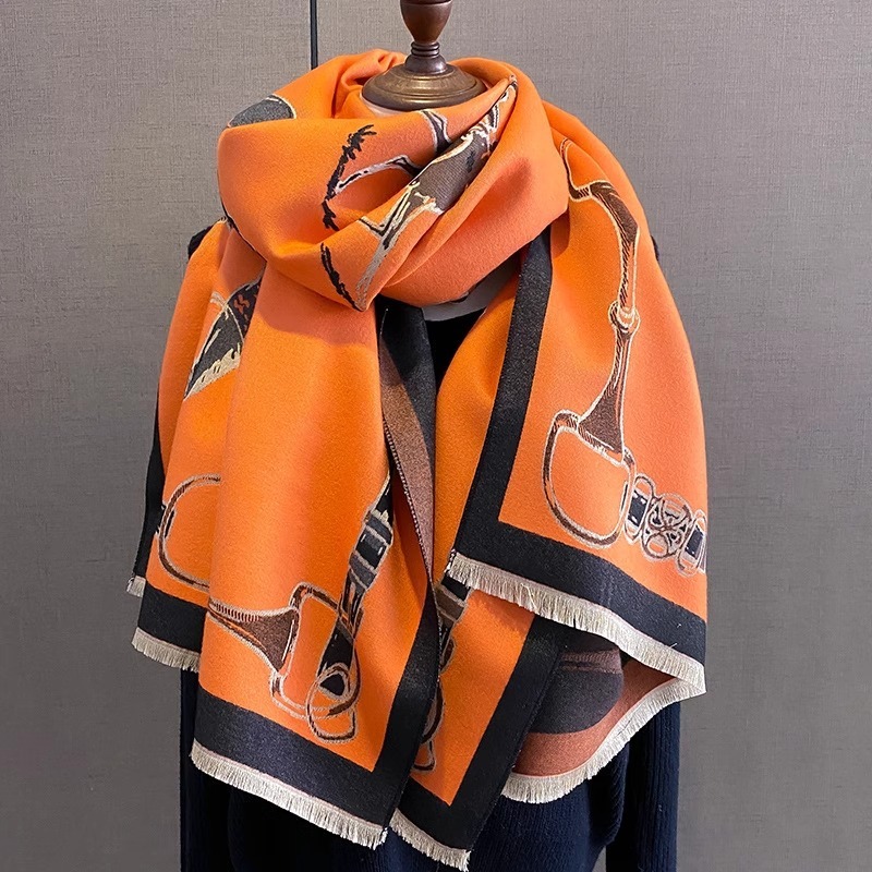 Retro Rider Horse Imitation Ca - Wool Scarf Men のレビューと価格
