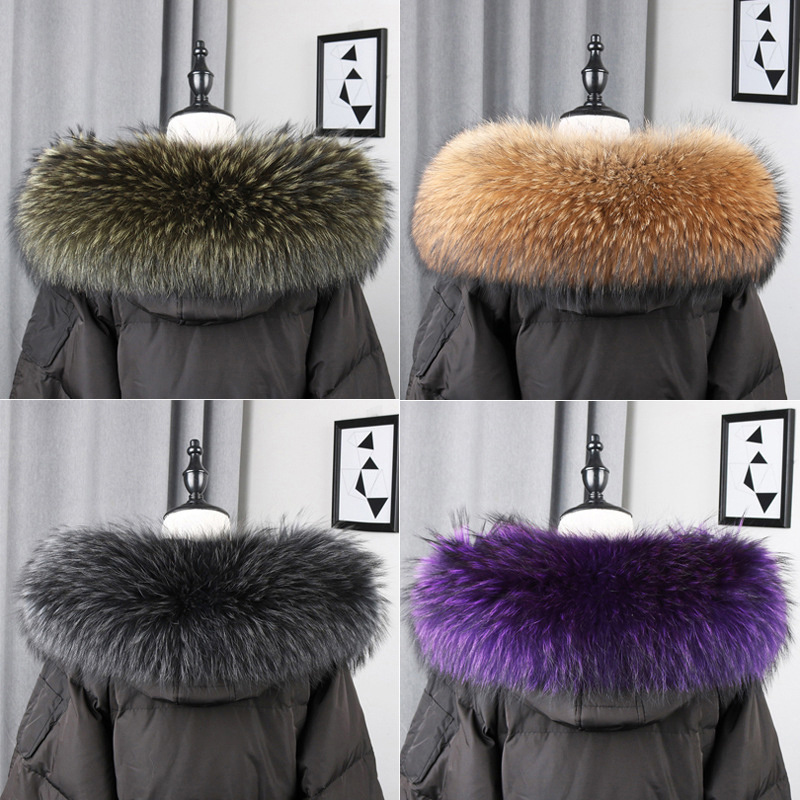 100% Real Fur Collar Coat Wint - Shawl Wrap Winter のレビューと価格