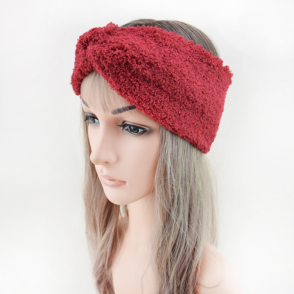 New Fleece Cross Wide Headband - Winter Headband Fleece のレビューと価格