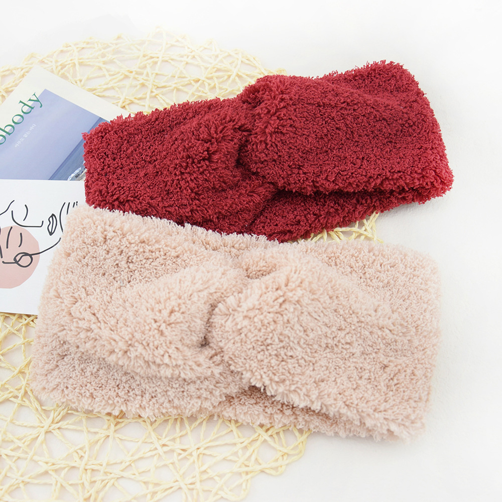 New Fleece Cross Wide Headband - Winter Headband Fleece のレビューと価格